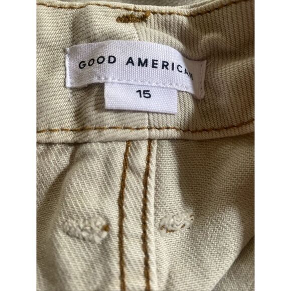 Good American Women Good 90's Icon Straight High Rise Bone Jeans 15 / 36 - Picture 7 of 7